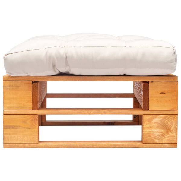 vidaXL Pallet Ottoman Honey Brown, Sand