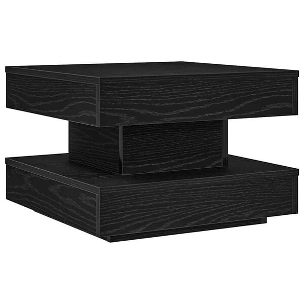 vidaXL Coffee Table Black Engineered wood Small Rotatable Coffee Table