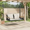 vidaXL Swing Bench Black Poly Rattan Removable Covers Swing Bench