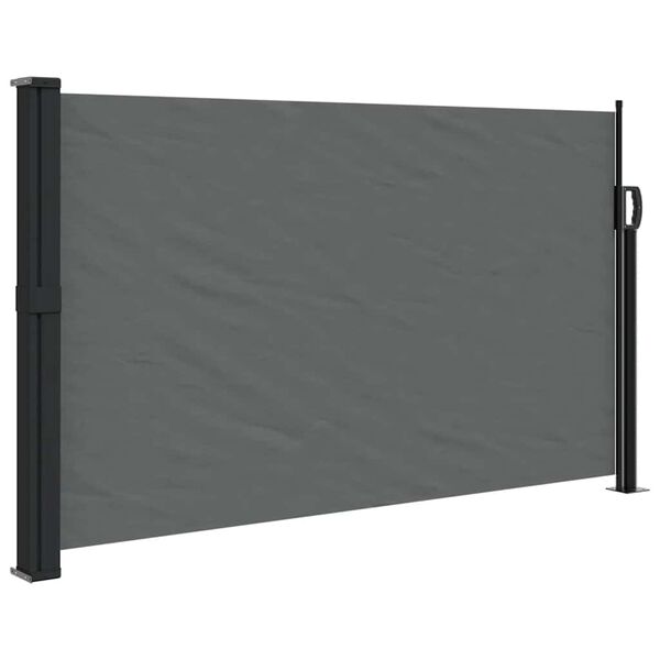 vidaXL Retractable Side Awning Anthracite Polyester with PU coating