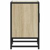 vidaXL Bedside Cabinet Sonoma Oak Engineered Wood, Metal Standard