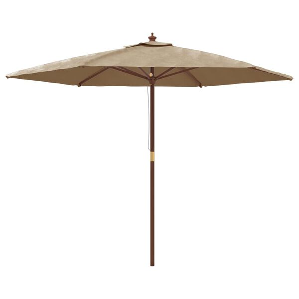 vidaXL Garden Parasol Taupe Polyester 94.5 in high Height-Adjustable