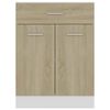 vidaXL Drawer Bottom Cabinet Sonoma oak Engineered wood 23.6x18.1x32.0 in
