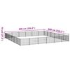 vidaXL Dog Kennel Black Steel 387.5 sq ft Durable Dog Kennel