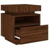 vidaXL Bedside Cabinet Set of 2 Brown Oak Engineered Wood