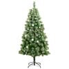 vidaXL Artificial Hinged Christmas Tree Green PVC 82.7 in height