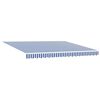 vidaXL Retractable Awning Manual Blue and White 157.48 x 118.11 in