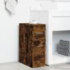 vidaXL Narrow Bathroom Cupboard Smoked Oak Engineered Wood Slim Modern