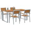 vidaXL Garden Dining Set 5 pcs Gray and brown