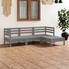 vidaXL Garden Lounge Set Grey Solid pine wood Medium Modular