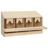 vidaXL Chicken Laying Nest Brown, Natural Wood Color