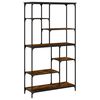 vidaXL Bookshelf Smoked Oak Engineered wood, Steel Medium
