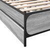 vidaXL Bed Frame Gray Sonoma Engineered wood, steel Small Single
