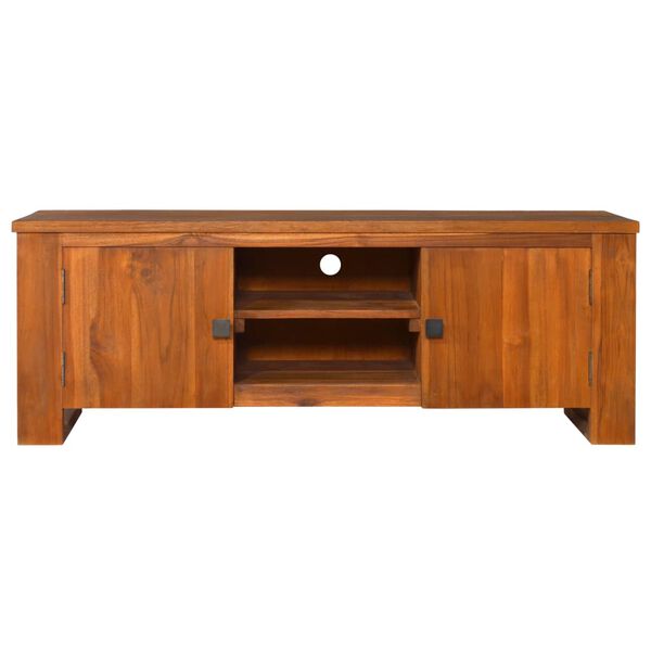 vidaXL TV Cabinet Natural Teak Solid Teak Wood Large Teak Cabinet