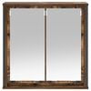 vidaXL Bathroom Wall Cabinet Smoked oak Engineered wood, steel