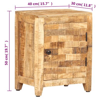 vidaXL Bedside Cabinet 15.7"x11.8"x19.7" Solid Wood Mango