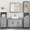 vidaXL Bathroom Furniture Set Grey sonoma Engineered wood, metal Standard