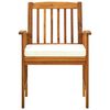 vidaXL Garden Dining Chair Set of 6 Natural Wood Solid Wood Acacia