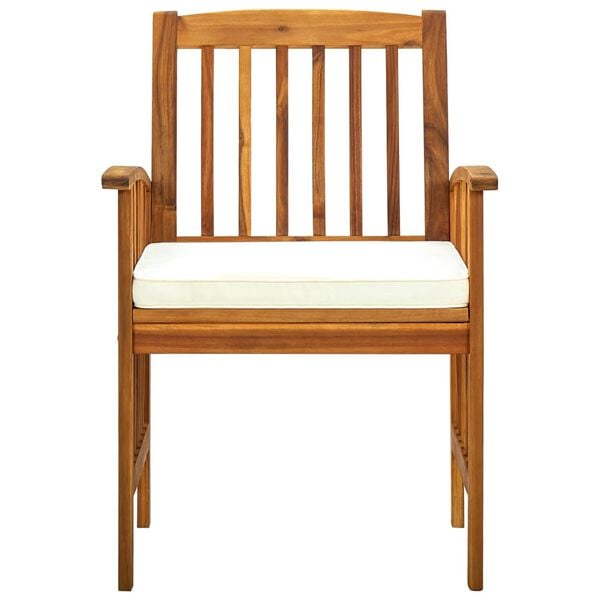 vidaXL Garden Dining Chair Set of 6 Natural Wood Solid Wood Acacia