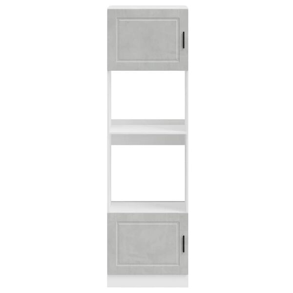 vidaXL Oven Cabinet Set of 2 Concrete Gray Engineered Wood