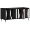 vidaXL Record Cabinet Black Engineered Wood 39.4 x 15.0 x 18.9 in