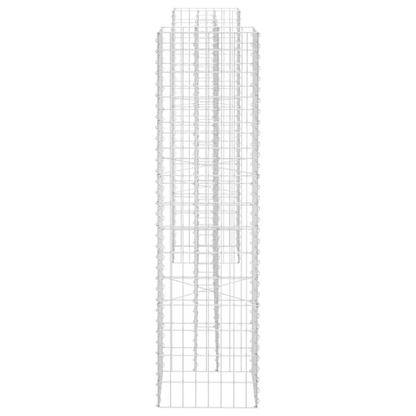 vidaXL Gabion Planter Silver Steel wire Large Decorative Inlays