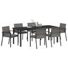 vidaXL Garden Dining Set 6 pcs Grey Powder-Coated Steel