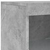 vidaXL Sideboard Concrete Grey Engineered Wood, Glass Large Sideboard