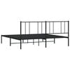 vidaXL Bed Frame Black Steel Super King Bed Frame Rectangular