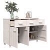 vidaXL Sideboard White Solid pinewood, MDF Medium Sideboard