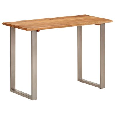 vidaXL Dining Table 43.3"x19.7"x29.9" Solid Wood Acacia