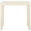 vidaXL Garden Table White Plastic Standard Lightweight Rectangular