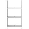 vidaXL 3-Layer Tyre Shelf Silver 43.3x15.7x78.7" Steel