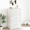 vidaXL Sideboard White Cold-rolled steel Medium Storage Cabinet