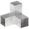 vidaXL Post Connector Y Shape Galvanised Metal 3.19x3.19"