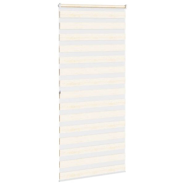 vidaXL Zebra Blind Marble beige 100% Polyester, Aluminum 41.3 in x 78.7 in