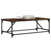 vidaXL Coffee Table Smoked Oak Engineered Wood, Metal 39.4x19.7x13.8 in