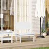 vidaXL Garden Chair White Solid Pine Wood Standard Garden Chair