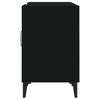 vidaXL TV Cabinet Black Engineered Wood, Iron Large TV Cabinet