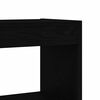 vidaXL Book Cabinet Black 39.37 x 11.81 x 77.95 in Engineered Wood