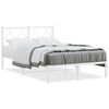 vidaXL Bed Frame White Powder-Coated Steel Double Bed Frame