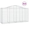 vidaXL Gabion Basket Set of 14 Silver Galvanized iron Large Durable