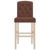 vidaXL Bar Chair Brown Solid rubber wood, Fabric (100% polyester), Foam