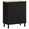 vidaXL Sideboard Black Solid rough mango wood, iron Medium Sideboard