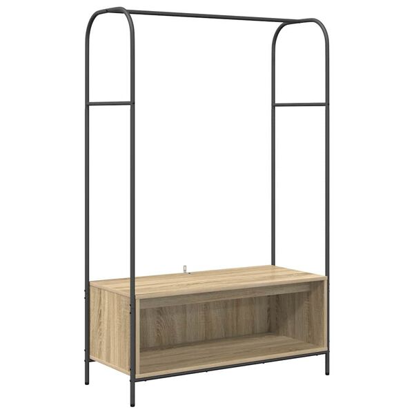 vidaXL Clothes Rack Brown Oak 100 x 44 x 160 cm Engineered Wood