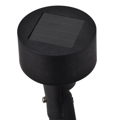 vidaXL Outdoor Solar Powered LED Spotlight Black 12 pcs