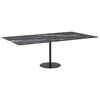 vidaXL Table Top Marble Black Tempered Glass 47.2x25.6 in Pattern