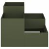 vidaXL Garden Planter Olive green 100 x 100 x 60 cm Steel