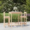 vidaXL Garden Bar Set Natural Pine Solid Pine Wood Small Footrest