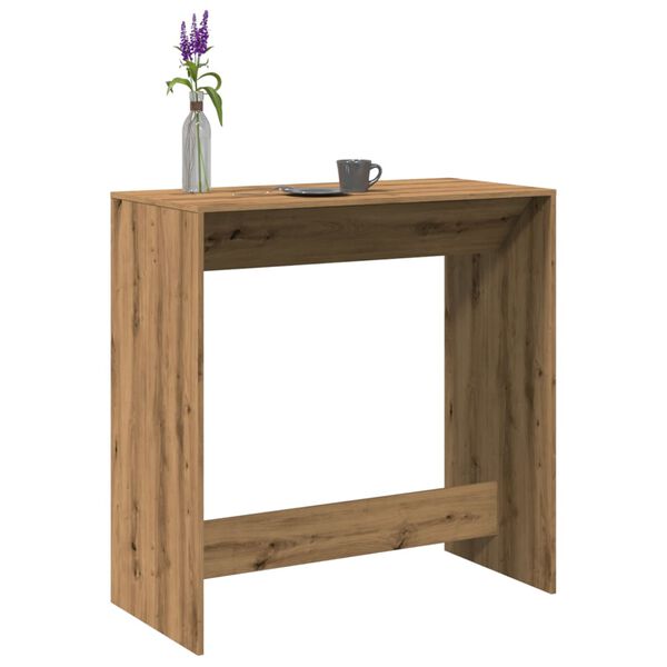 vidaXL Bar Table Artisan Oak Engineered Wood Medium Chic Design